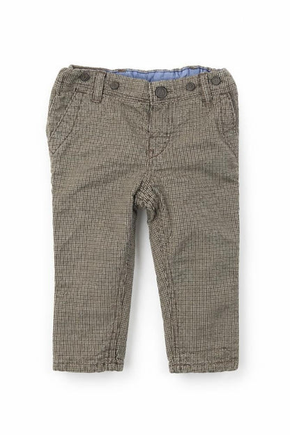 H&M Boys Brown Check  Capri Jeans Size 6-9 Months