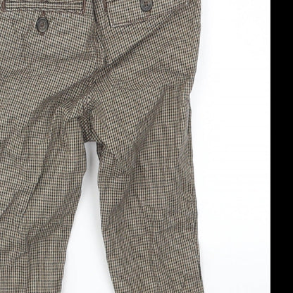 H&M Boys Brown Check  Capri Jeans Size 6-9 Months