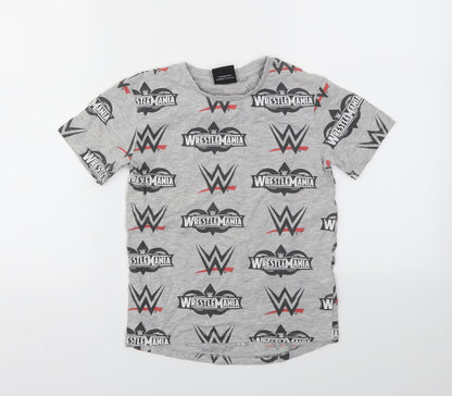 NEXT Boys Grey Geometric  Basic T-Shirt Size 6 Years
