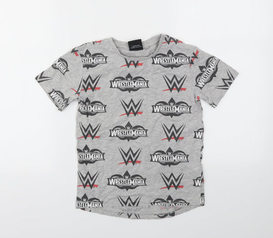 NEXT Boys Grey Geometric  Basic T-Shirt Size 6 Years