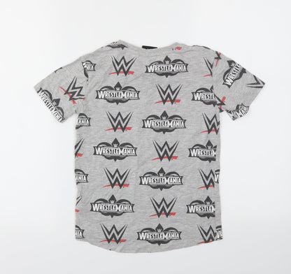 NEXT Boys Grey Geometric  Basic T-Shirt Size 6 Years