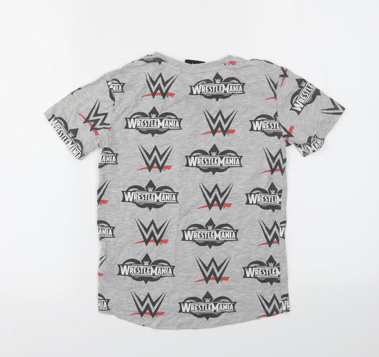 NEXT Boys Grey Geometric  Basic T-Shirt Size 6 Years