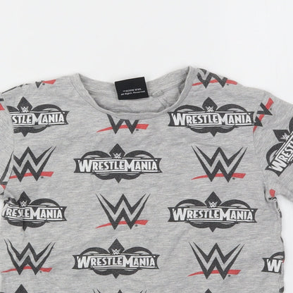 NEXT Boys Grey Geometric  Basic T-Shirt Size 6 Years