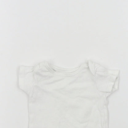 TU Baby White   Babygrow One-Piece Size 0-3 Months