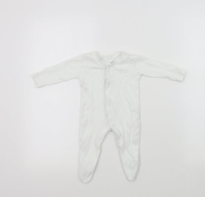 George Baby White Colourblock  Babygrow One-Piece Size 0-3 Months