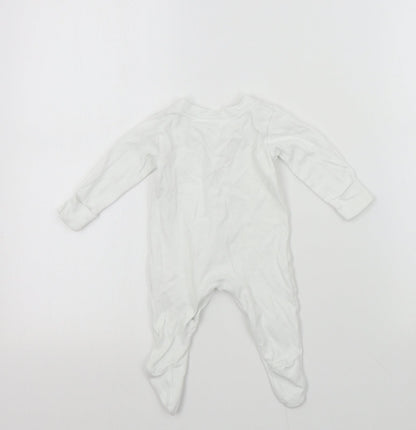 George Baby White Colourblock  Babygrow One-Piece Size 0-3 Months