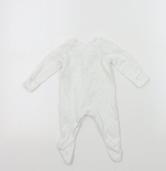 George Baby White Colourblock  Babygrow One-Piece Size 0-3 Months