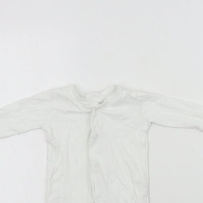 George Baby White Colourblock  Babygrow One-Piece Size 0-3 Months