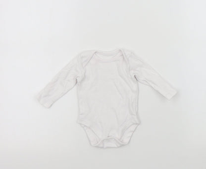 Nutmeg Baby White Colourblock  Babygrow One-Piece Size 0-3 Months