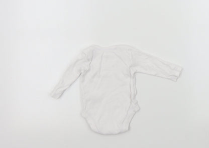 Nutmeg Baby White Colourblock  Babygrow One-Piece Size 0-3 Months