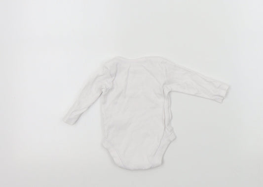 Nutmeg Baby White Colourblock  Babygrow One-Piece Size 0-3 Months