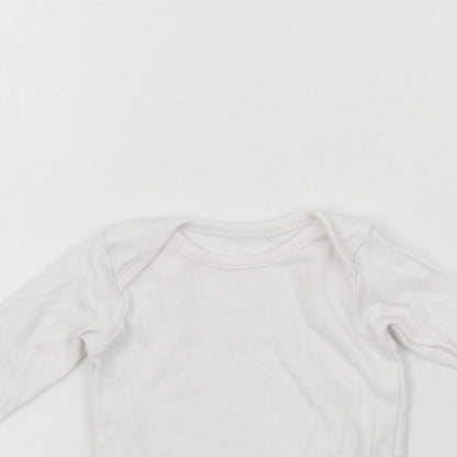 Nutmeg Baby White Colourblock  Babygrow One-Piece Size 0-3 Months