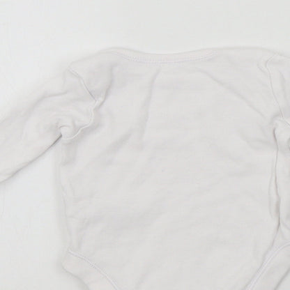 Nutmeg Baby White Colourblock  Babygrow One-Piece Size 0-3 Months
