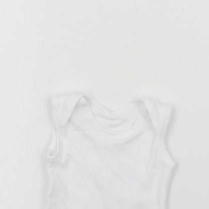 Primark Baby White Colourblock  Babygrow One-Piece Size Newborn