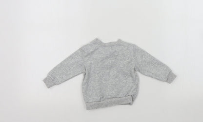 lily&dan Baby Grey Colourblock  Pullover Jumper Size 3-6 Months