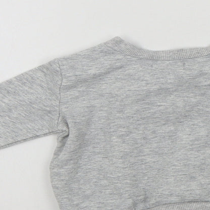 lily&dan Baby Grey Colourblock  Pullover Jumper Size 3-6 Months