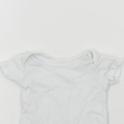 TU Baby White Colourblock  Babygrow One-Piece Size 0-3 Months
