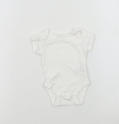 M&S Baby White Colourblock  Babygrow One-Piece Size Newborn
