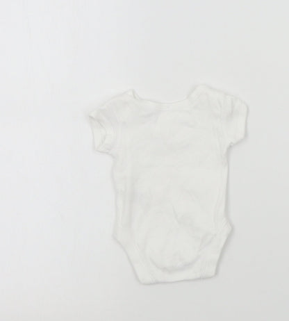 M&S Baby White Colourblock  Babygrow One-Piece Size Newborn