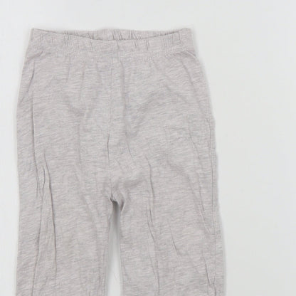 Primark Girls Grey Colourblock  Top Pyjama Pants Size 2-3 Years