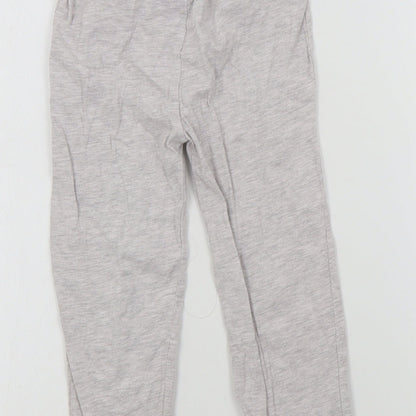 Primark Girls Grey Colourblock  Top Pyjama Pants Size 2-3 Years