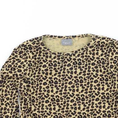 NEXT Girls Brown Camouflage  Basic T-Shirt Size 2-3 Years