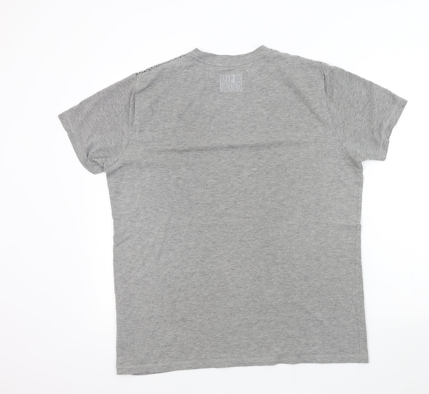 Crivit Mens Grey Colourblock   T-Shirt Size L
