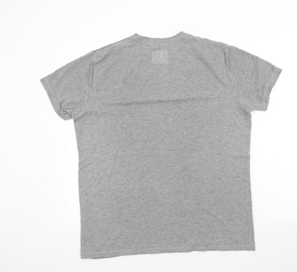 Crivit Mens Grey Colourblock   T-Shirt Size L