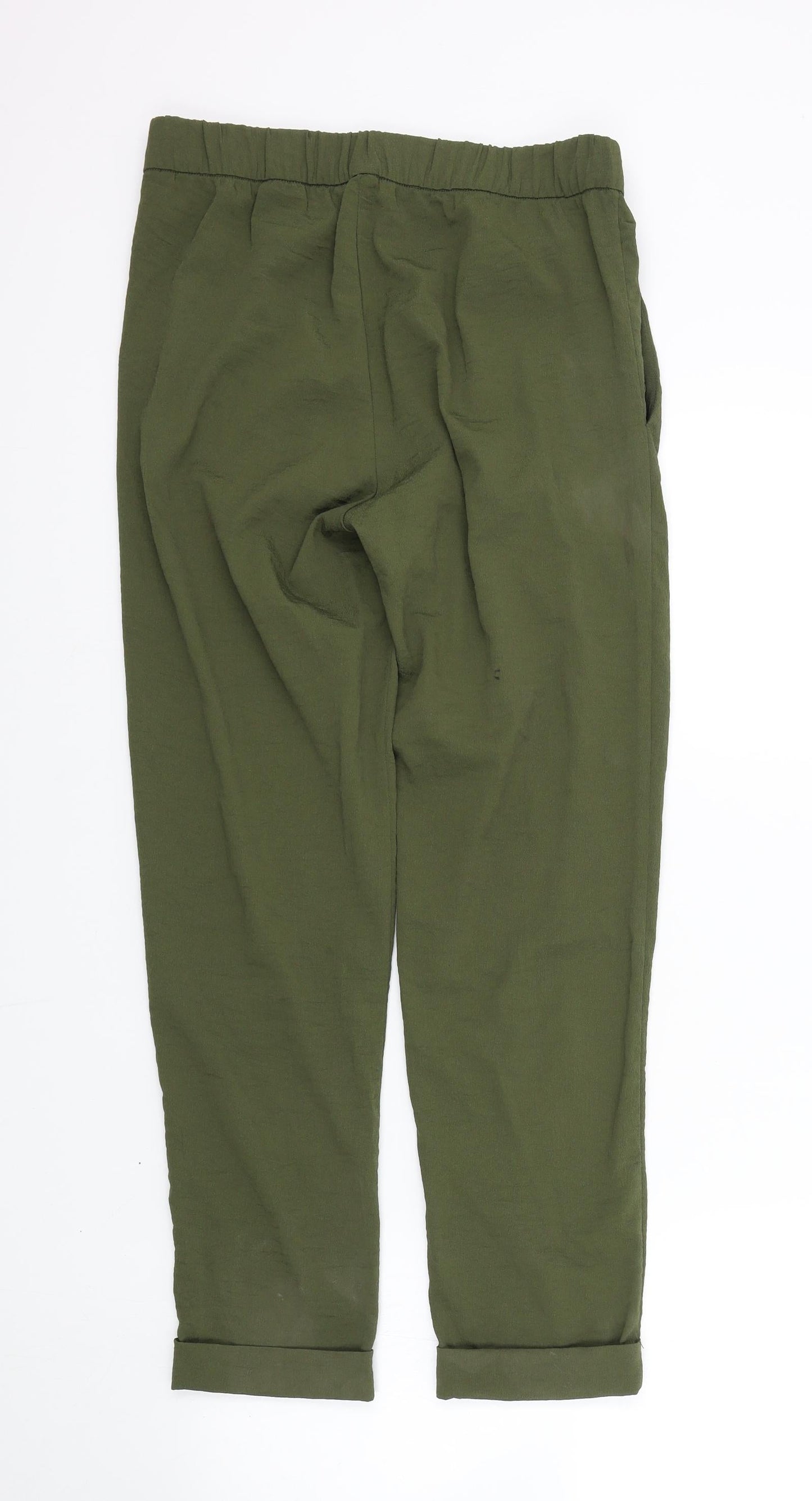 Womens UK Size 8 H&M Regular Fit Dress Pants Green Trousers