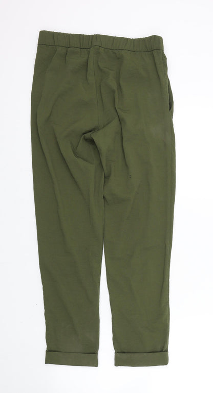 Womens UK Size 8 H&M Regular Fit Dress Pants Green Trousers