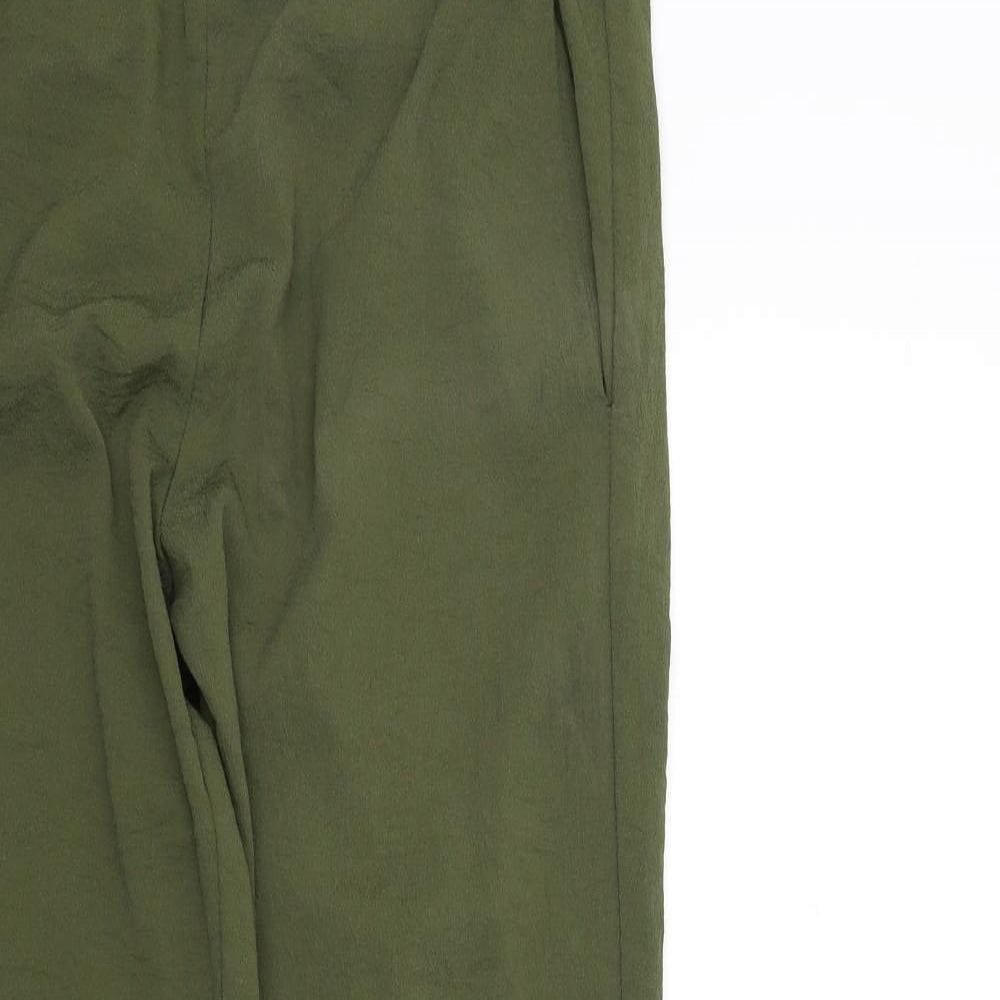 Womens UK Size 8 H&M Regular Fit Dress Pants Green Trousers