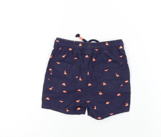 George Boys Blue Geometric  Cropped Trousers Size 12-18 Months