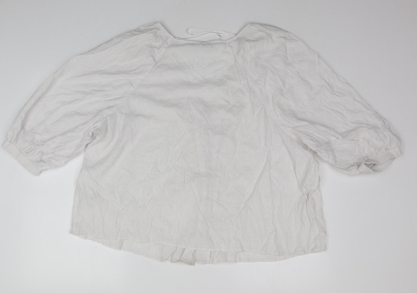 Womens UK Size 18 Marks and Spencer White Basic Button-Up