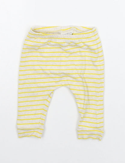 NEXT Baby Yellow Striped  Jogger Trousers Size 3-6 Months