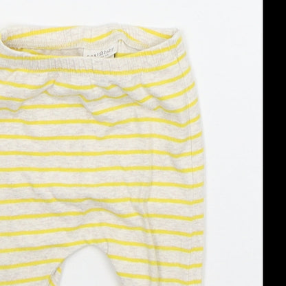NEXT Baby Yellow Striped  Jogger Trousers Size 3-6 Months