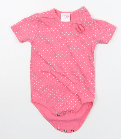 toty line Baby Pink Polka Dot  Babygrow One-Piece Size 6-9 Months