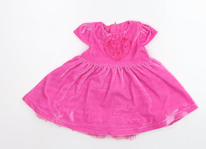 Coolclub Girls Pink   Fit & Flare  Size 6-9 Months