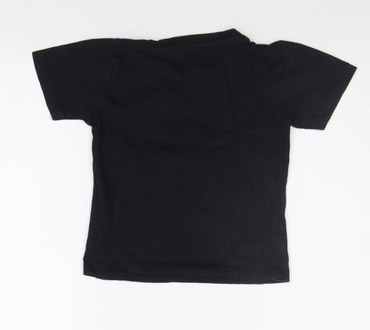 carr Boys Black   Basic T-Shirt Size 6-7 Years