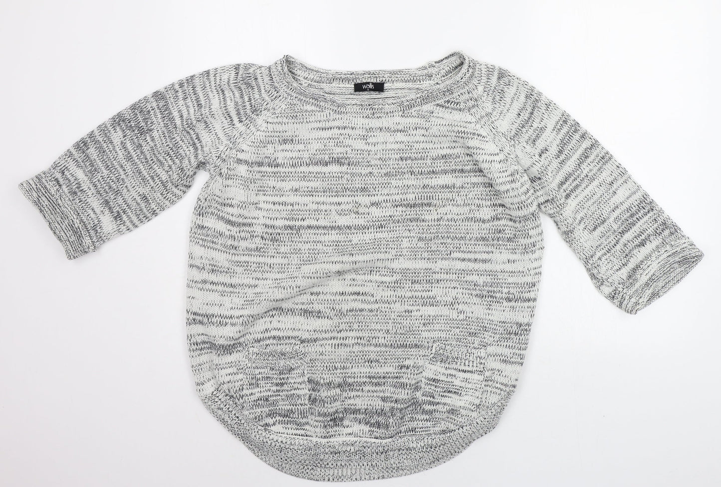 Womens UK Size M Wallis Grey Pullover Jumper