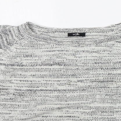 Womens UK Size M Wallis Grey Pullover Jumper