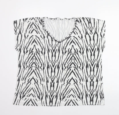 Love Tees Womens Black Animal Print  Top Pyjama Top Size 20