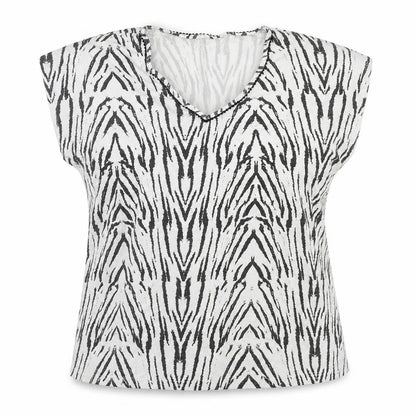 Love Tees Womens Black Animal Print  Top Pyjama Top Size 20