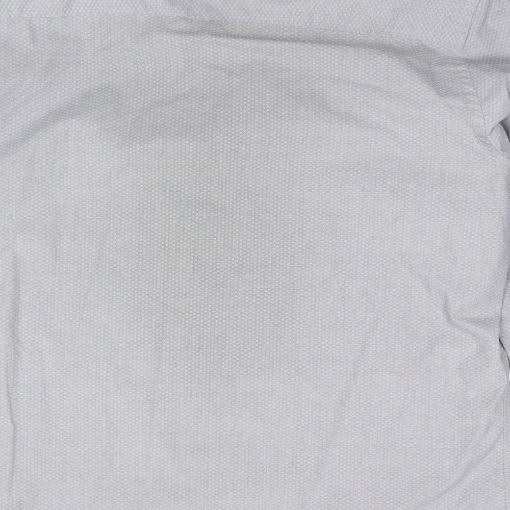 T&W Mens Grey    Button-Up Size 16.5