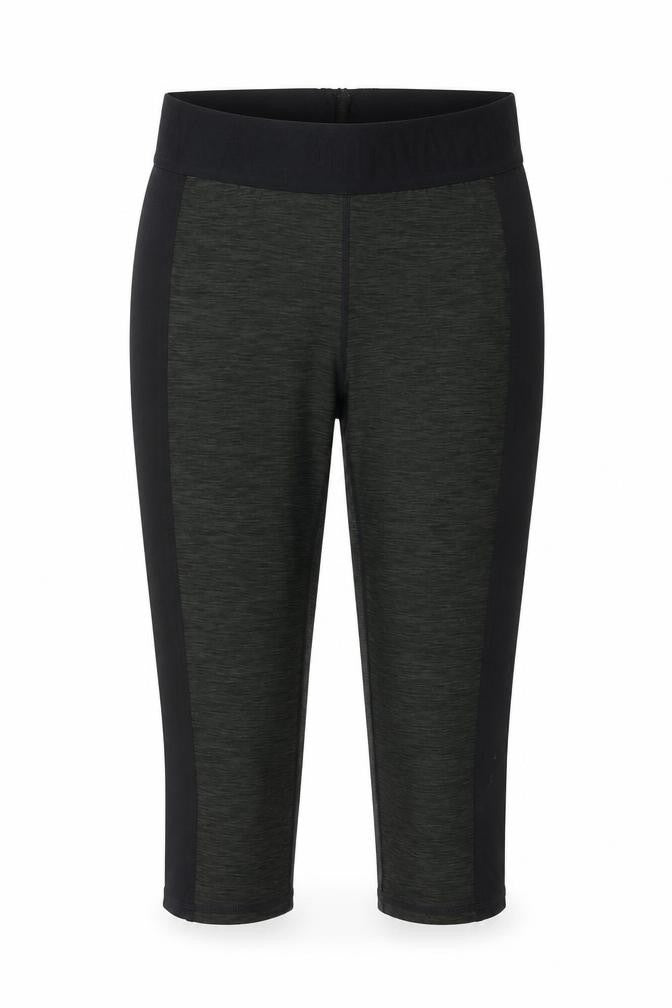 Womens UK Size M H&M Regular Fit Cropped Green Leggings