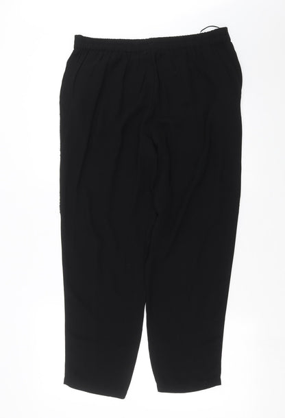 Nutmeg Womens Black   Trousers  Size 14 L27 in - beaded detail