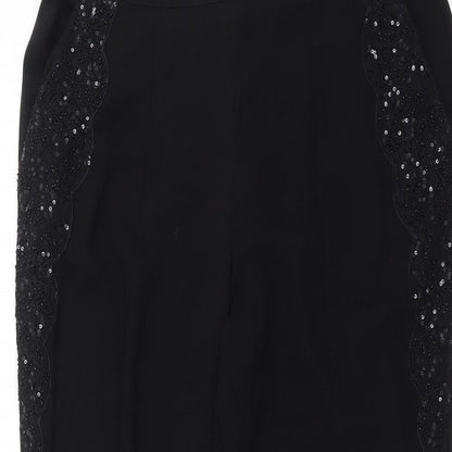 Nutmeg Womens Black   Trousers  Size 14 L27 in - beaded detail