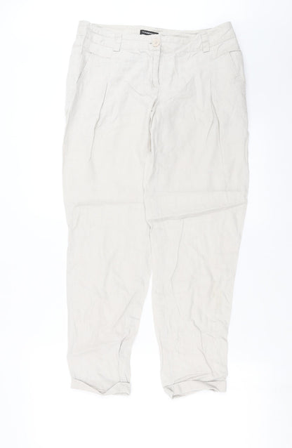 Warehouse Womens Beige   Trousers  Size 10 L28 in