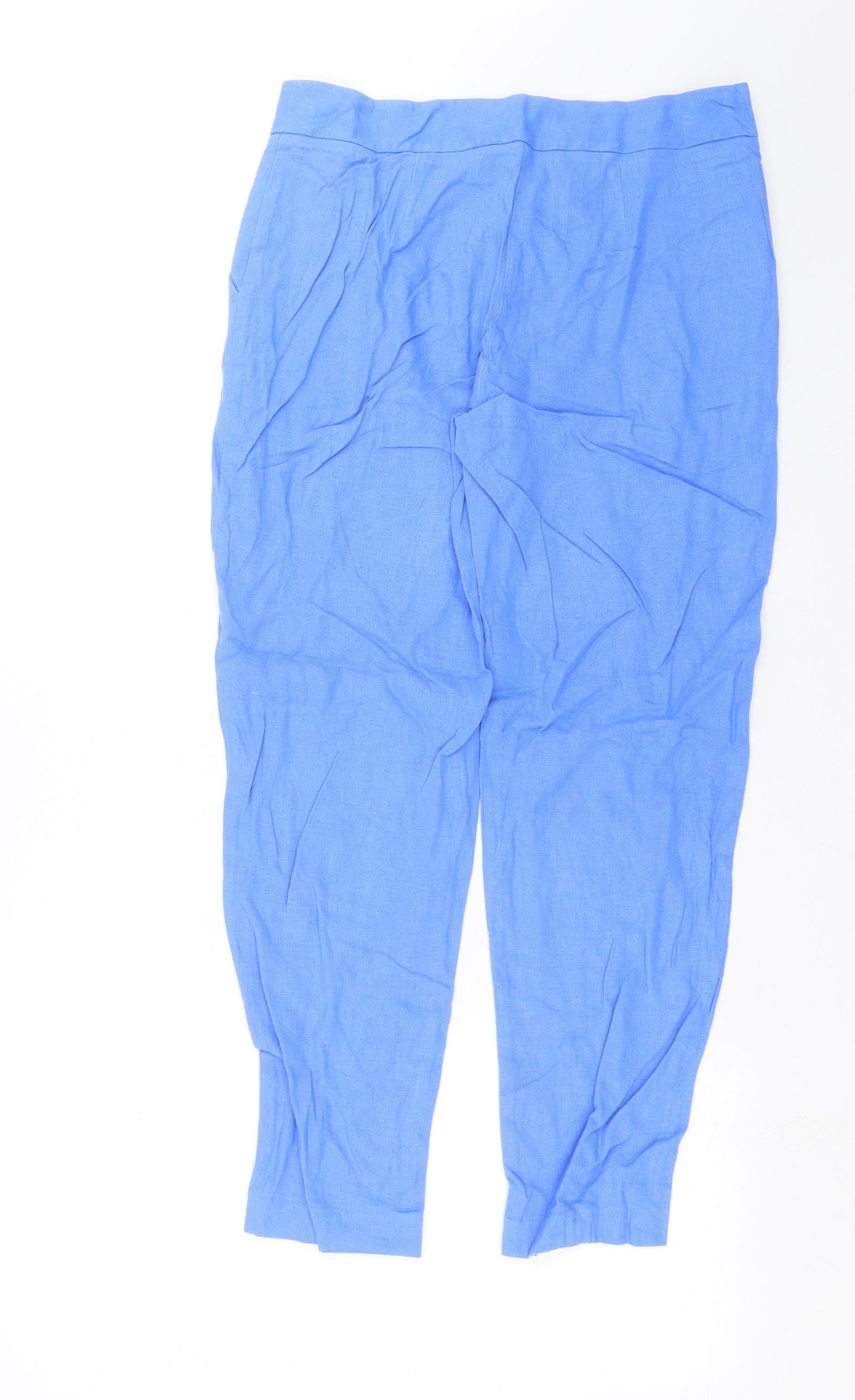 Womens UK Size 10 Marks and Spencer Slim Fit  Blue Trousers