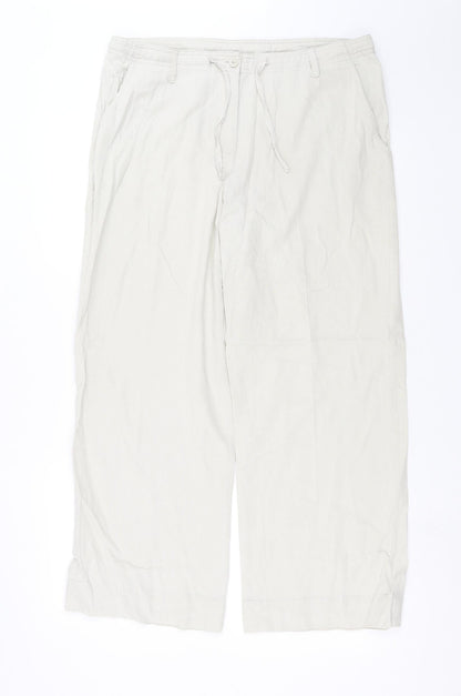 Womens UK Size 16 Mia Moda Regular Fit  Beige Trousers