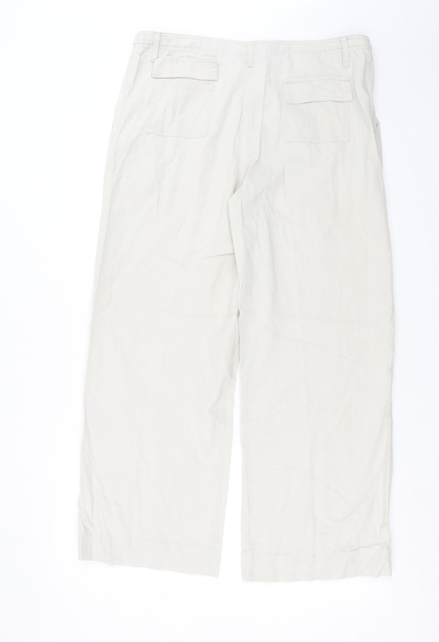 Womens UK Size 16 Mia Moda Regular Fit  Beige Trousers